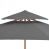 Parasol ogrodowy z podwójnym daszkiem, 270 cm, antracytowy