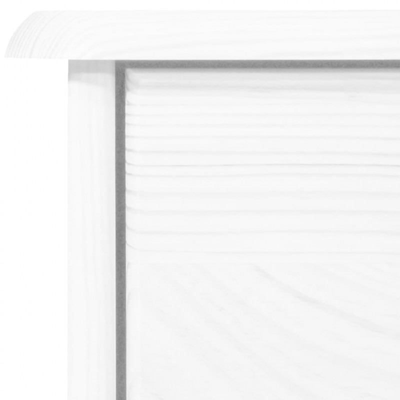Komoda z 6 szufladami, biała, 113x35x73 cm, lite drewno sosnowe