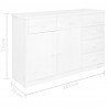 Komoda z 6 szufladami, biała, 113x35x73 cm, lite drewno sosnowe