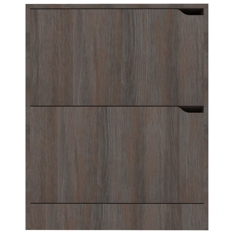 Szafka na buty z 2 półkami, szary dąb sonoma, 59x24x74 cm