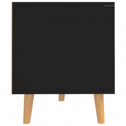 Szafka pod TV, czarna, 90x40x48,5 cm, materiał drewnopochodny