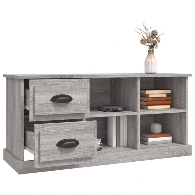 Szafka pod TV, szary dąb sonoma, 102x35,5x47,5 cm