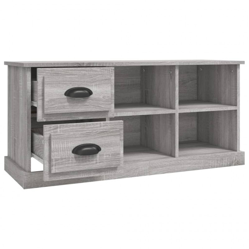 Szafka pod TV, szary dąb sonoma, 102x35,5x47,5 cm
