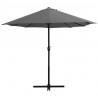 Parasol ogrodowy na słupku aluminiowym, 460x270 cm, antracytowy