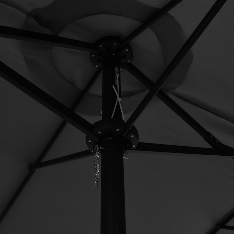 Parasol ogrodowy na słupku aluminiowym, 460x270 cm, antracytowy