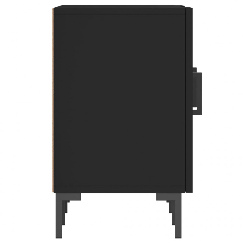 Szafka pod TV, czarna, 150x30x50 cm, materiał drewnopochodny