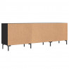 Szafka pod TV, czarna, 150x30x50 cm, materiał drewnopochodny