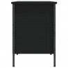 Szafka na buty, czarna, 131x35x50 cm, materiał drewnopochodny