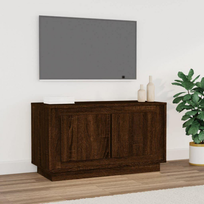 Szafka pod telewizor, brązowy dąb, 80x35x45 cm