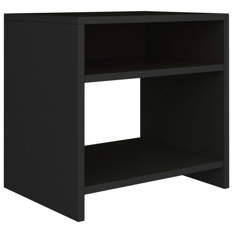 Szafka nocna, czarna, 40x30x40 cm, materiał drewnopochodny