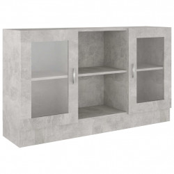 Witryna, szarość betonu 120x30,5x70 cm, materiał drewnopochodny