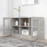 Witryna, szarość betonu 120x30,5x70 cm, materiał drewnopochodny