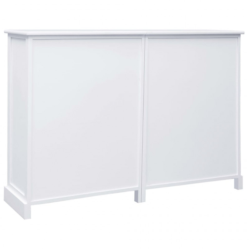 Komoda z 10 szufladami, biała, 113 x 30 x 79 cm, drewniana