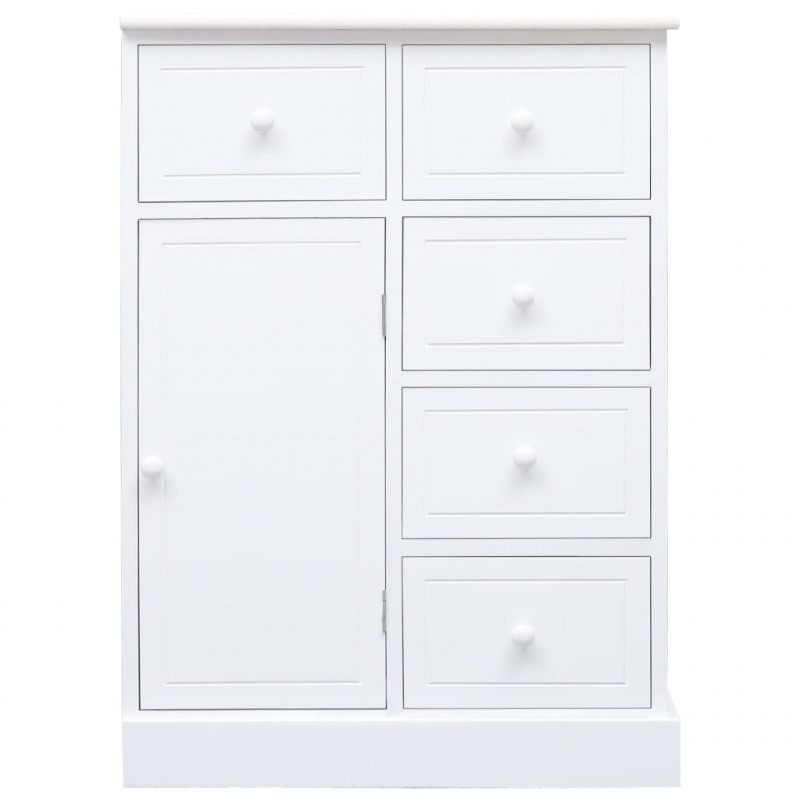 Komoda z 10 szufladami, biała, 113 x 30 x 79 cm, drewniana