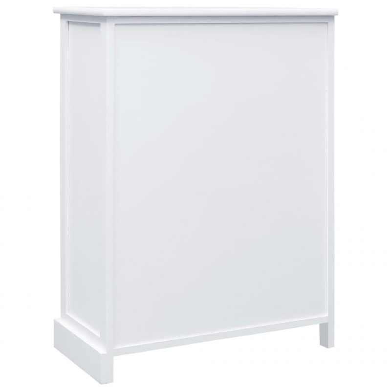 Komoda z 10 szufladami, biała, 113 x 30 x 79 cm, drewniana