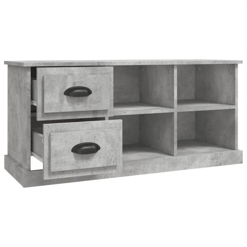 Szafka pod TV, szarość betonu, 102x35,5x47,5 cm