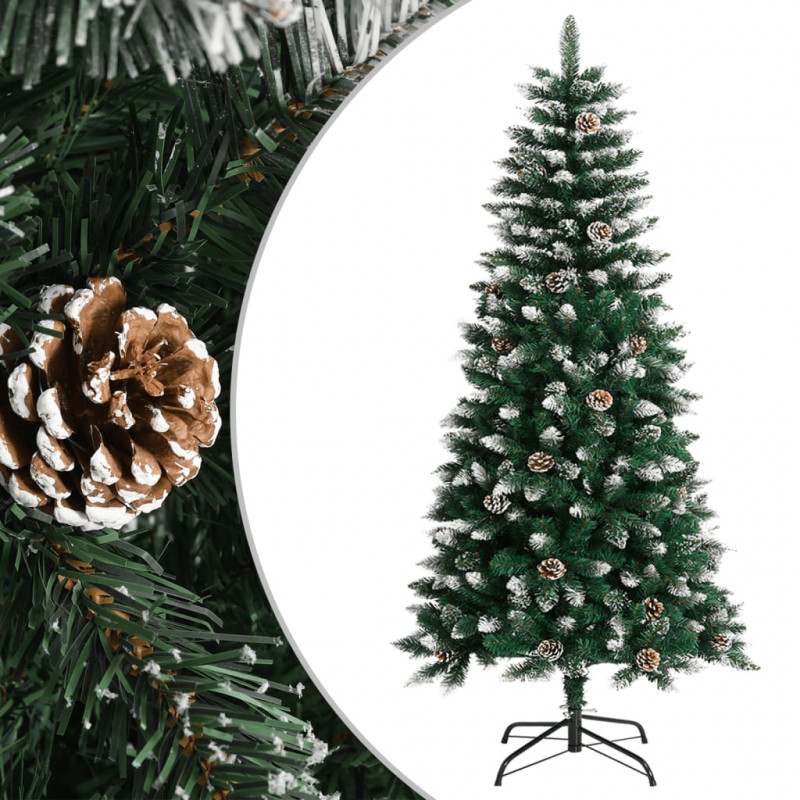 Sztuczna choinka ze stojakiem, zielona, 120 cm, PVC