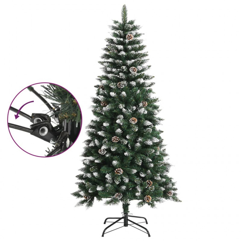 Sztuczna choinka ze stojakiem, zielona, 120 cm, PVC