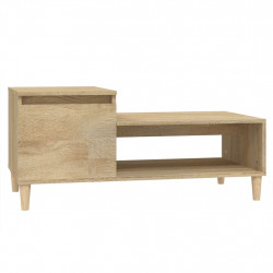 Stolik kawowy, dąb sonoma 100x50x45 cm, materiał drewnopochodny