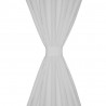 130360 2 sztuki białych zasłon z mikro satyny z otworami 140 x 225 cm