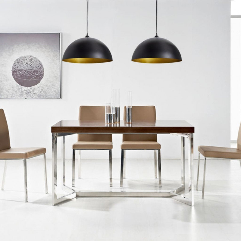 Półokrągłe lampy sufitowe, 2 szt., regulowana długość, czarne