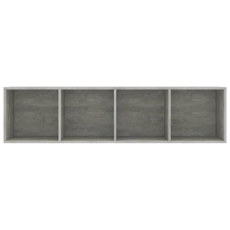 Regał na książki/szafka TV, betonowy szary, 143x30x36 cm