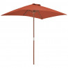 Parasol ogrodowy na drewnianym słupku, 150 x 200 cm, terakota