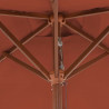 Parasol ogrodowy na drewnianym słupku, 150 x 200 cm, terakota