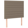 Łóżko kontynentalne z materacem, taupe, tkanina, 90x200 cm