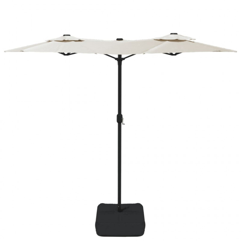Podwójny parasol ogrodowy, piaskowy, 316x240 cm