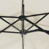 Podwójny parasol ogrodowy, piaskowy, 316x240 cm