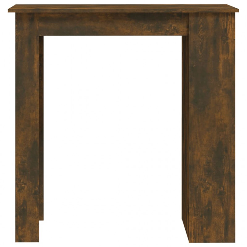 Stolik barowy z półkami, przydymiony dąb, 102x50x103,5 cm