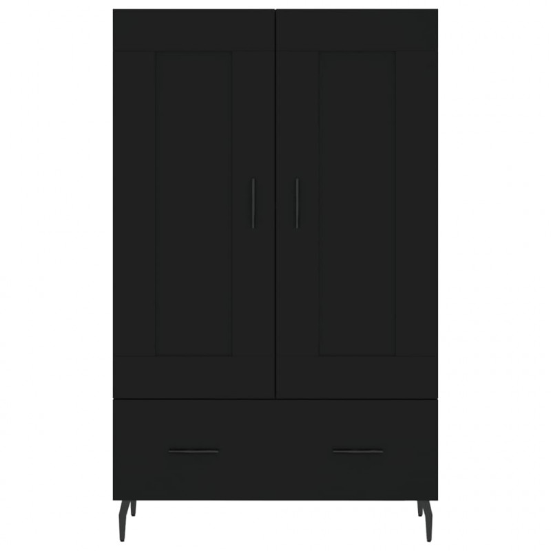 Wysoka szafka, czarna, 69,5x31x115 cm