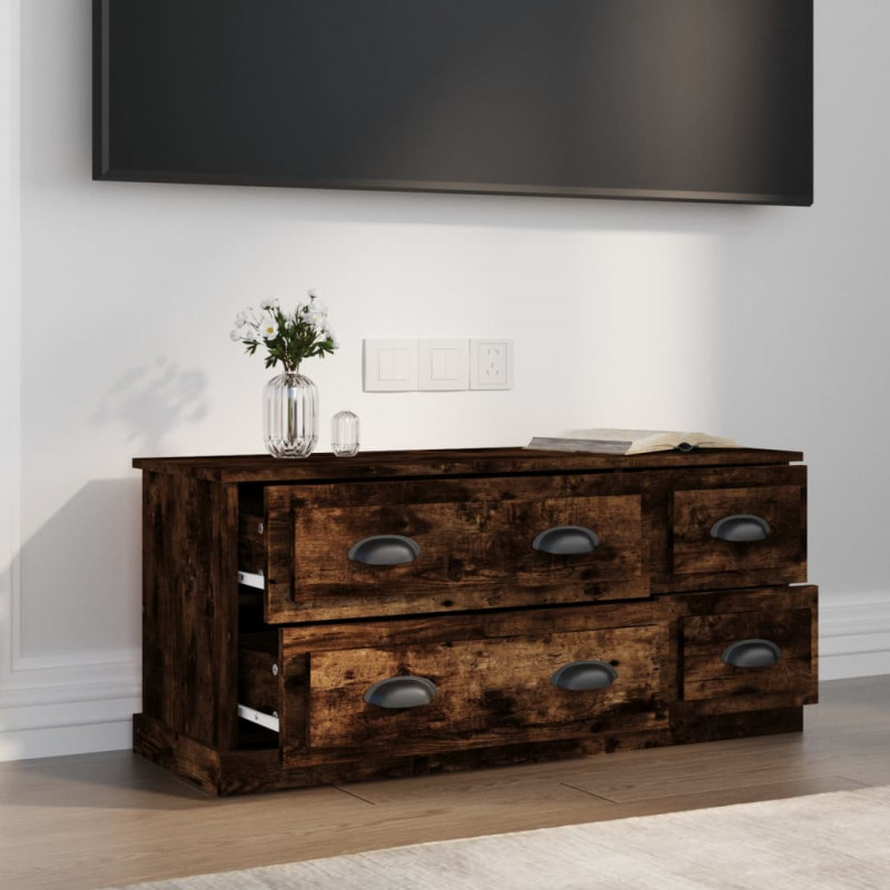 Szafka pod TV, przydymiony dąb, 100x35,5x45 cm
