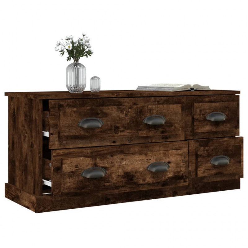 Szafka pod TV, przydymiony dąb, 100x35,5x45 cm