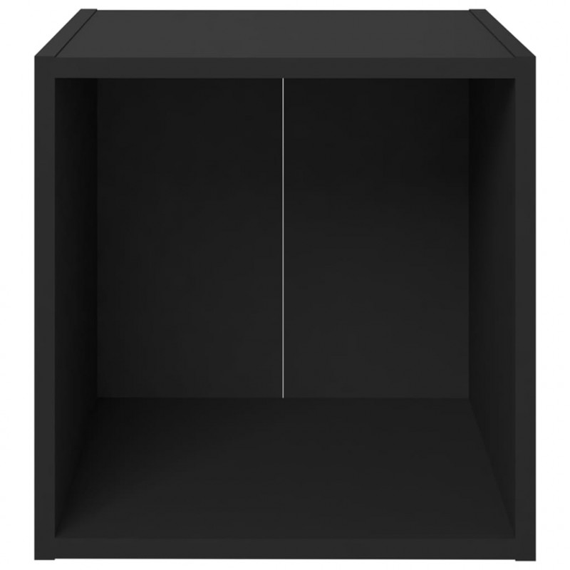 Szafki pod TV, 4 szt., czarne, 37x35x37 cm
