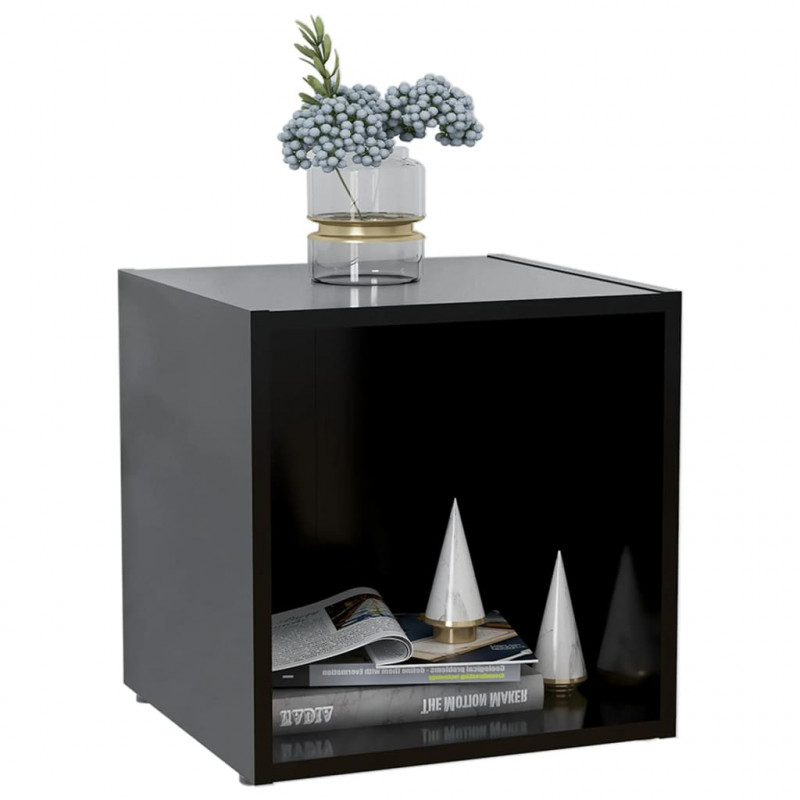 Szafki pod TV, 4 szt., czarne, 37x35x37 cm