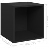 Szafki pod TV, 4 szt., czarne, 37x35x37 cm