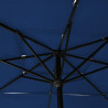 3-poziomowy parasol na aluminiowym słupku, niebieski, 2,5x2,5 m