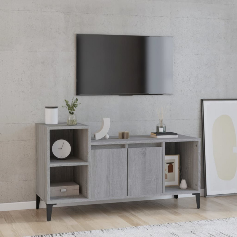 Szafka pod telewizor, szary dąb sonoma, 100x35x55 cm