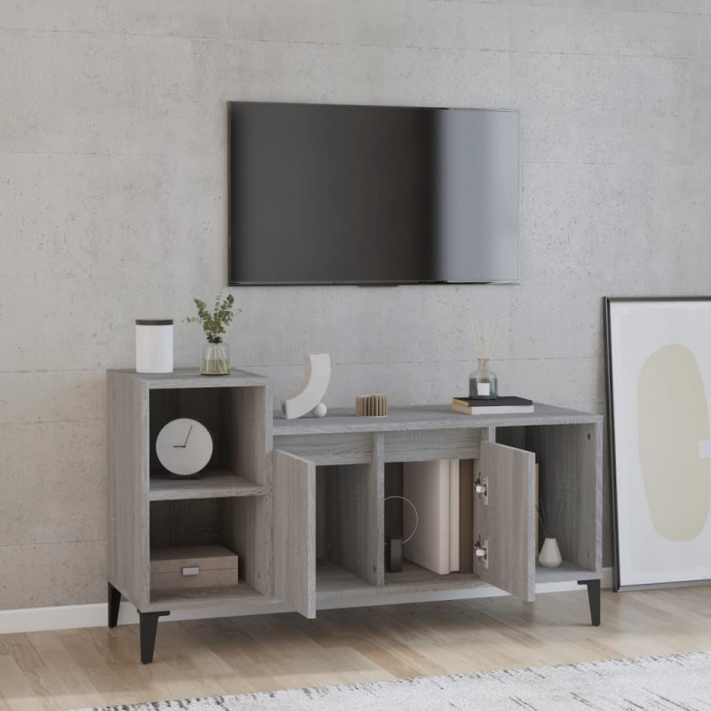 Szafka pod telewizor, szary dąb sonoma, 100x35x55 cm