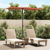 Parasol ogrodowy na aluminiowym słupku, 180x110 cm, terakota