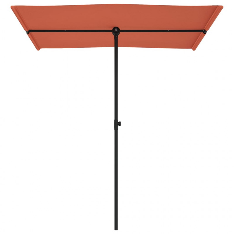 Parasol ogrodowy na aluminiowym słupku, 180x110 cm, terakota