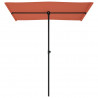 Parasol ogrodowy na aluminiowym słupku, 180x110 cm, terakota