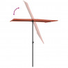 Parasol ogrodowy na aluminiowym słupku, 180x110 cm, terakota
