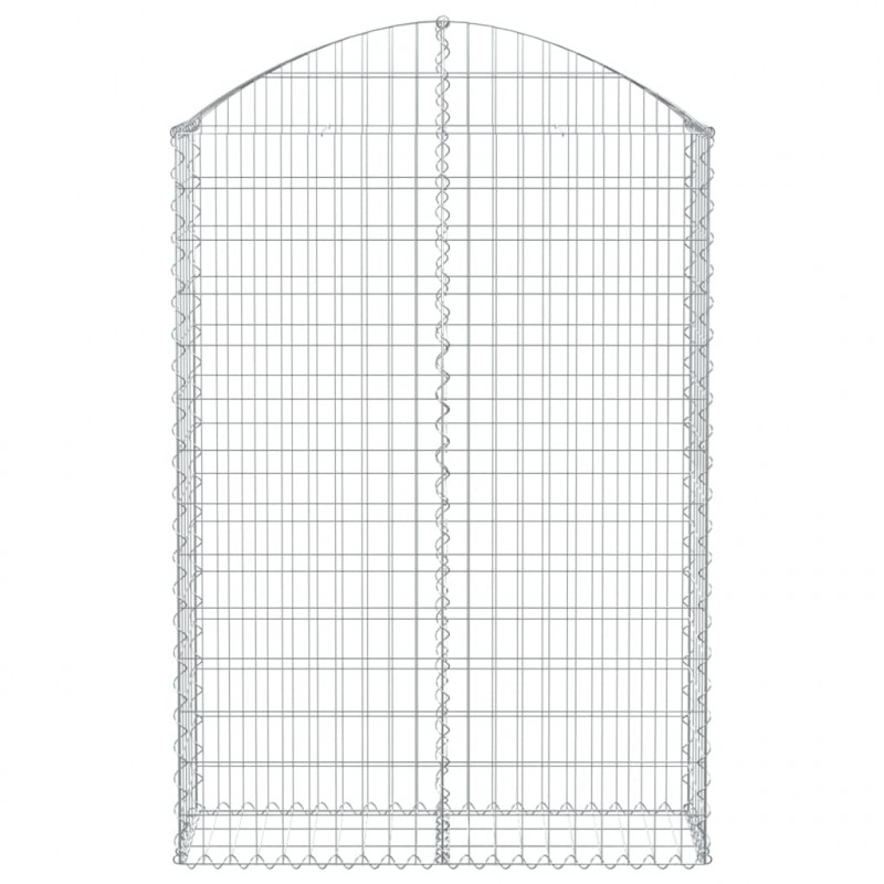 Łukowaty kosz gabionowy 100x30x140/160 cm, galwanizowane żelazo