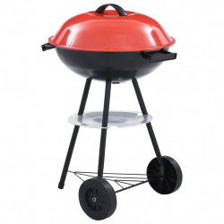 Przenośny grill węglowy XXL, z kółkami, 44 cm