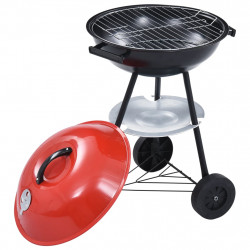 Przenośny grill węglowy XXL, z kółkami, 44 cm