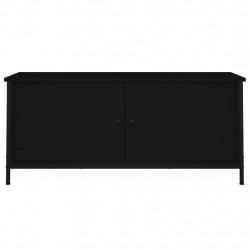 Szafka pod TV, czarna, 102x35x45 cm, materiał drewnopochodny