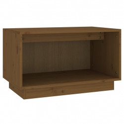 Szafka pod TV, miodowy brąz, 60x35x35 cm, lite drewno sosnowe